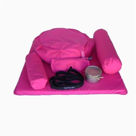 PEACH BLOSSOM YOGA 11001 7 Piece Deluxe Yoga Set Pink 11001A10